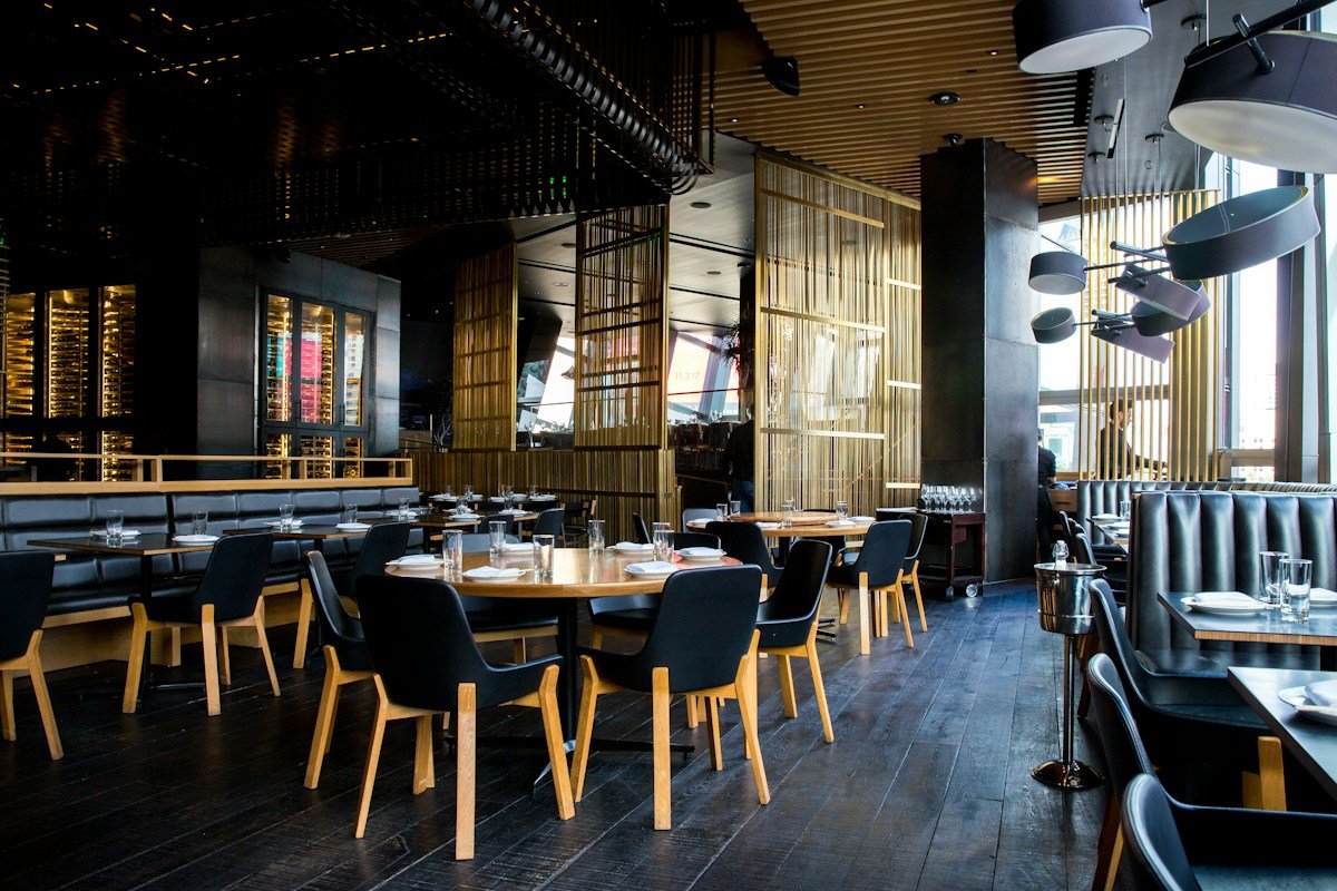 Restaurant interior, stock photograph